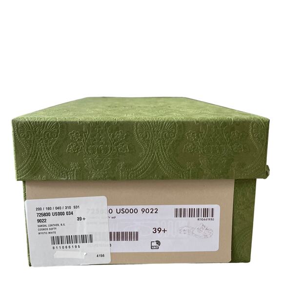 GUCCI Interlocking G Leather Cut Out Espadrille Sandals White Size 39.5 NEW - Picture 12 of 15